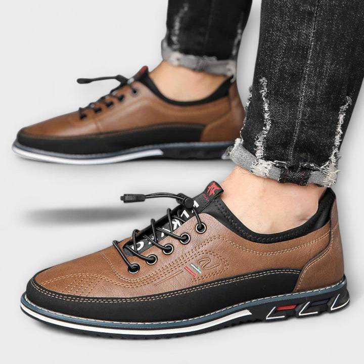 Scarpe Oxford in pelle lavorata