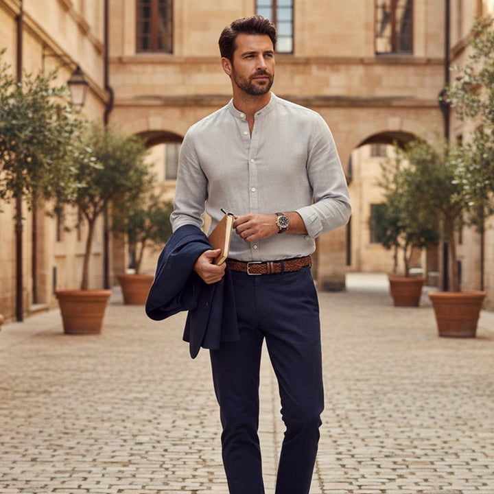Camicia uomo lino estiva elegante