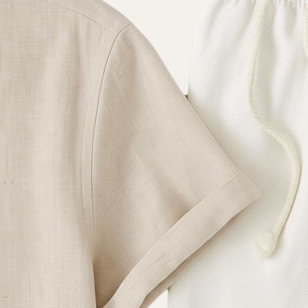 Classico Set Estivo Uomo Amalfi Lino Pantaloni