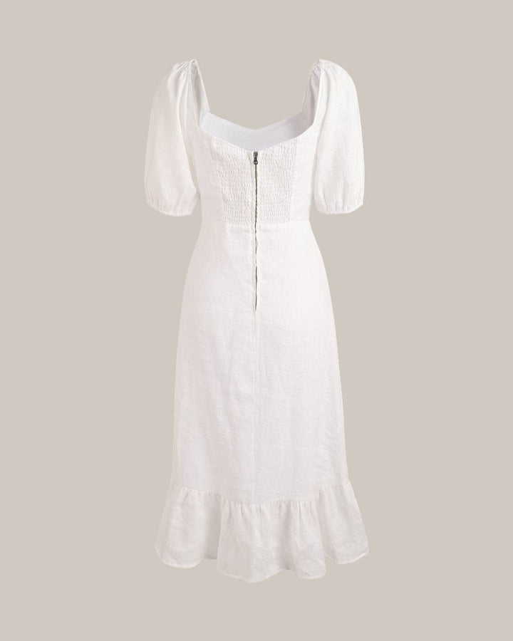Abito midi donna lino elegante