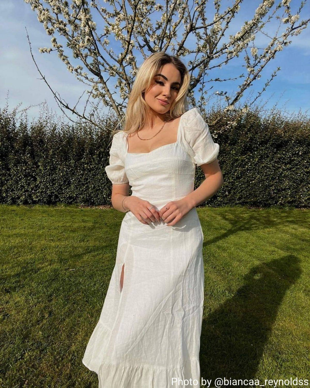 Abito midi donna lino elegante