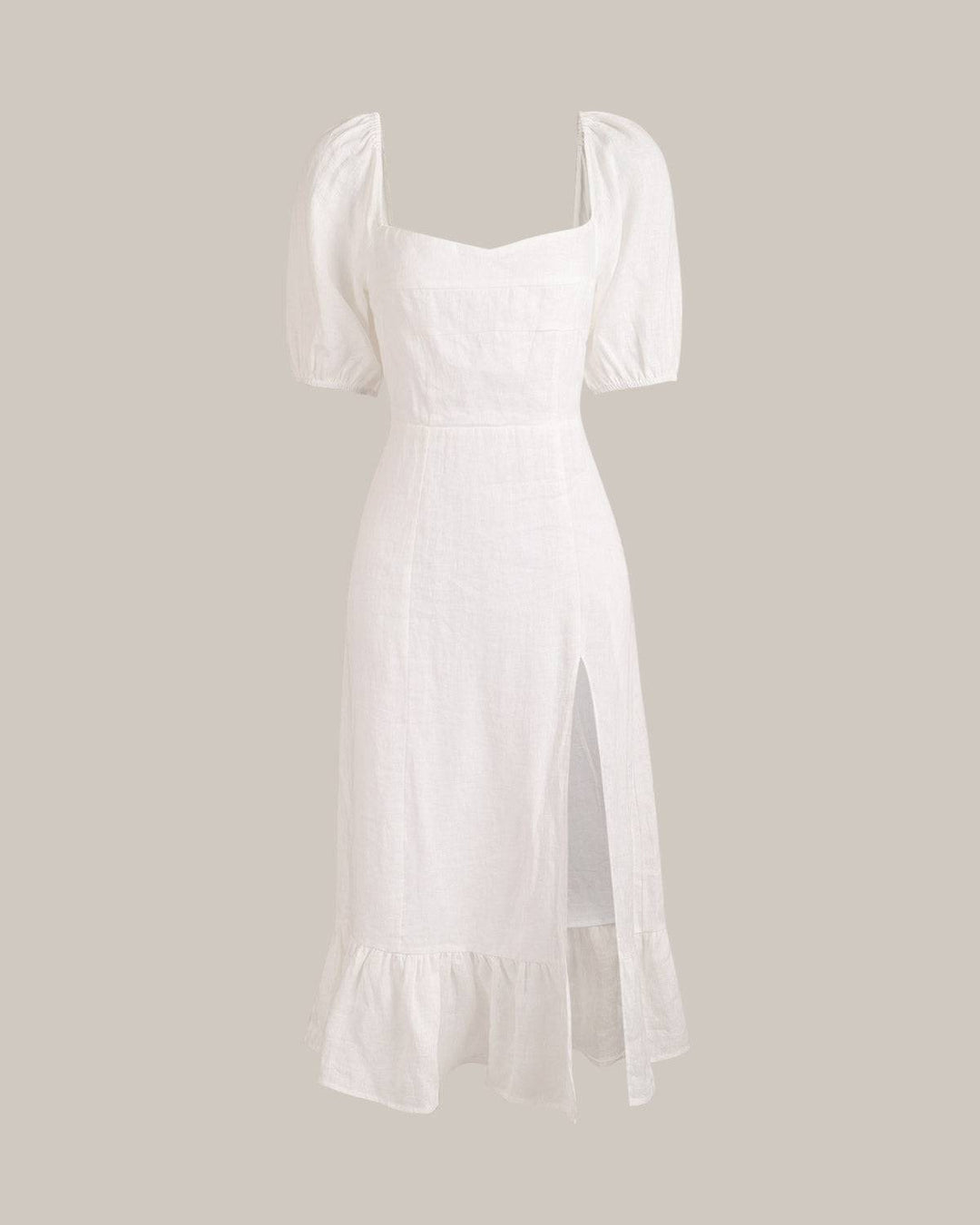 Abito midi donna lino elegante