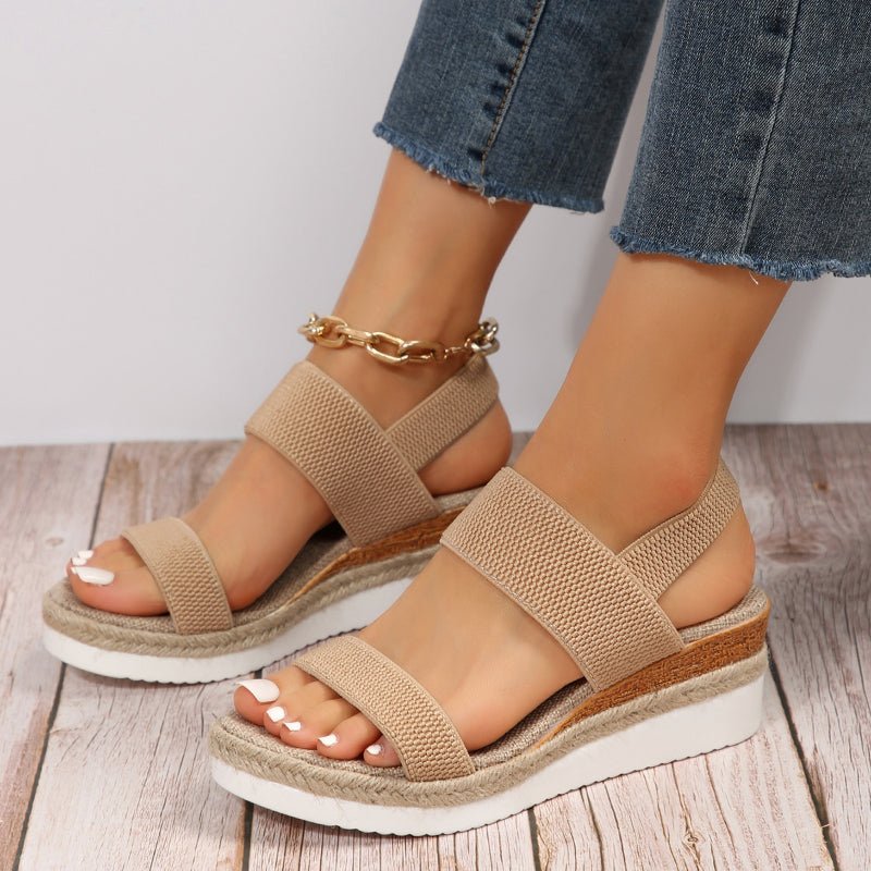 Spensierata Sandalo Donna Zeppa Espadrille Fascia Elastica
