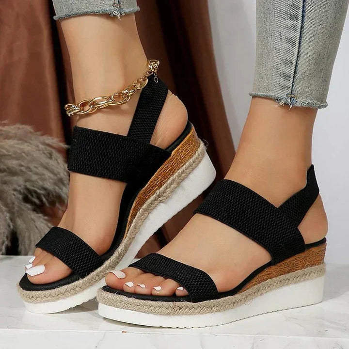 Spensierata Sandalo Donna Zeppa Espadrille Fascia Elastica