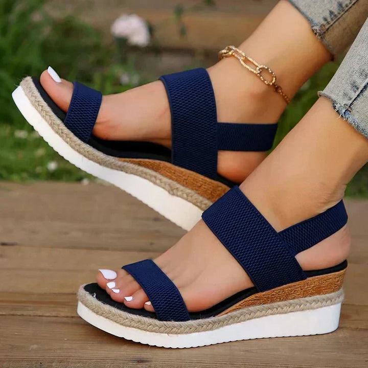 Spensierata Sandalo Donna Zeppa Espadrille Fascia Elastica