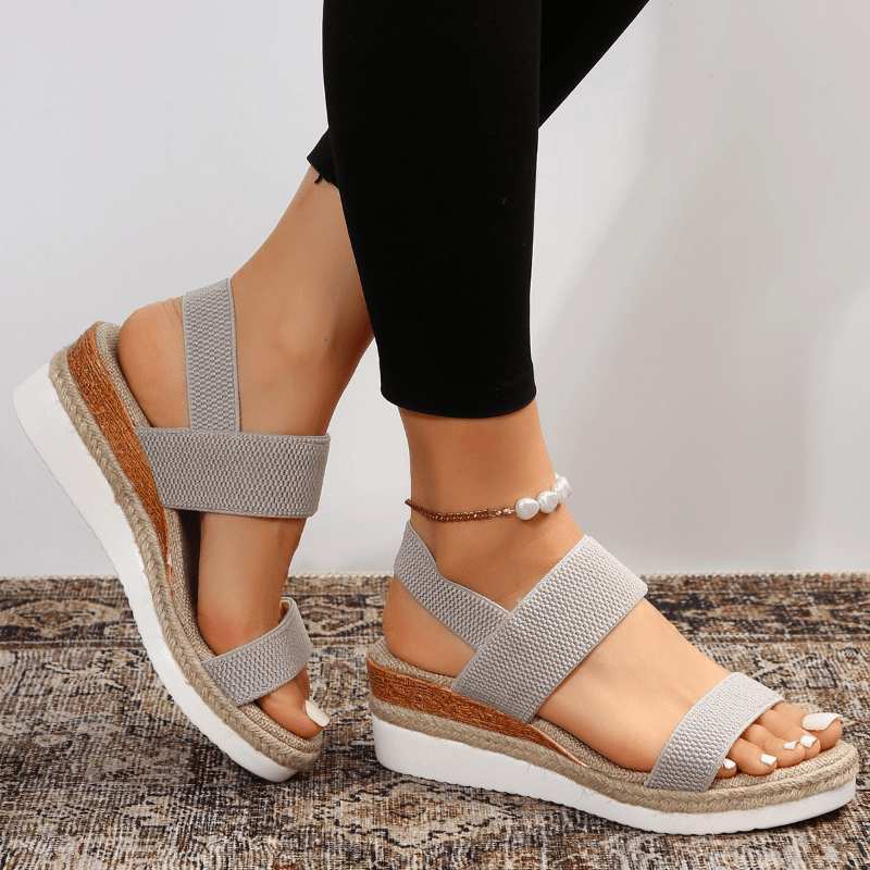 Spensierata Sandalo Donna Zeppa Espadrille Fascia Elastica