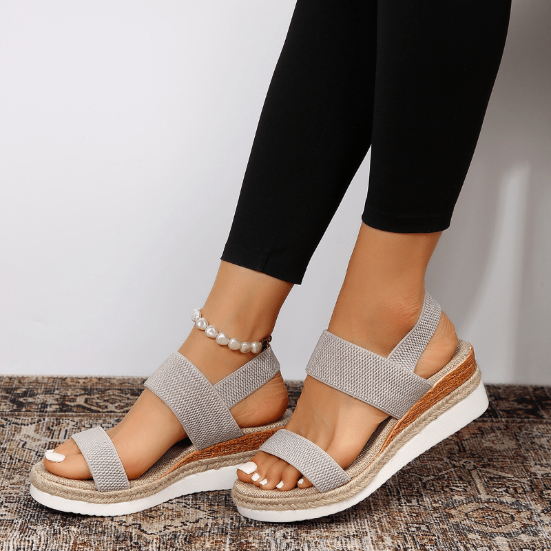 Spensierata Sandalo Donna Zeppa Espadrille Fascia Elastica