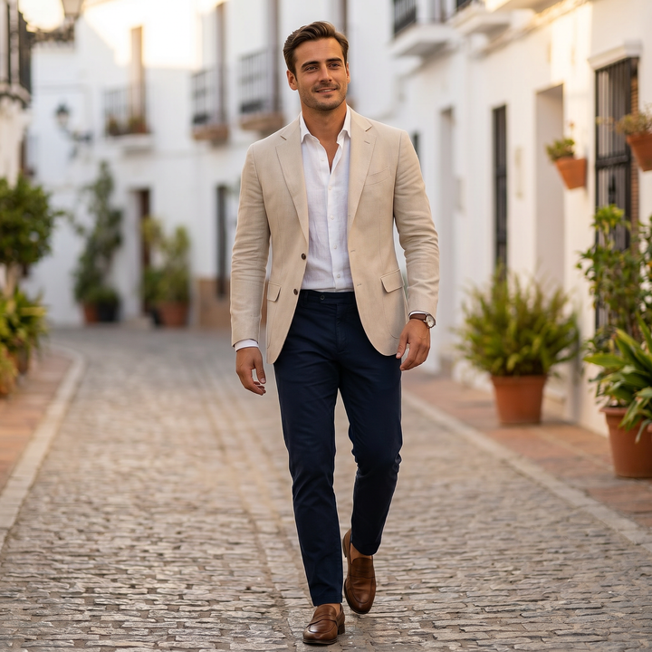Blazer Uomo Smart Casual Leggero Monopetto