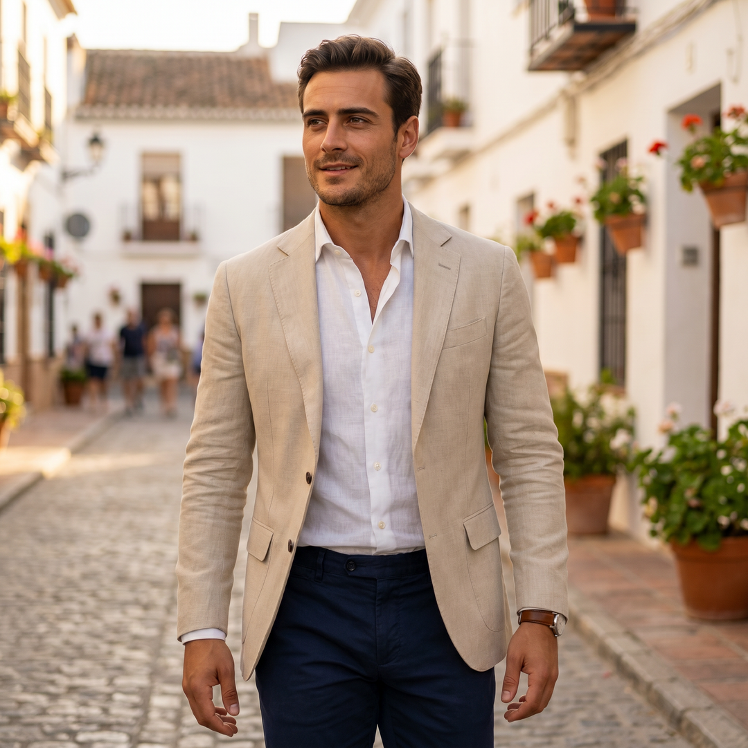 Blazer Uomo Smart Casual Leggero Monopetto