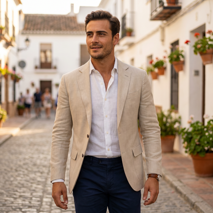 Blazer Uomo Smart Casual Leggero Monopetto