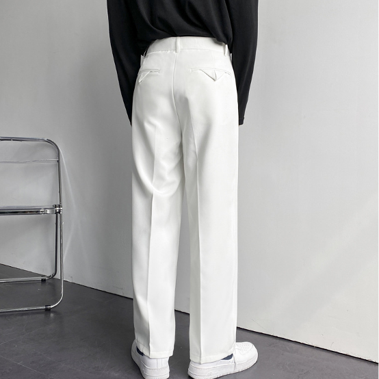 Elegante Pantalone Uomo Sartoriale Gamba Dritta