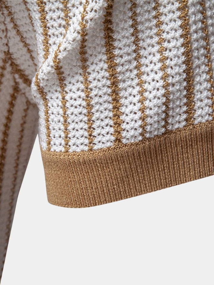 Maglia Polo a Righe da Uomo Stile Classico e Comfort