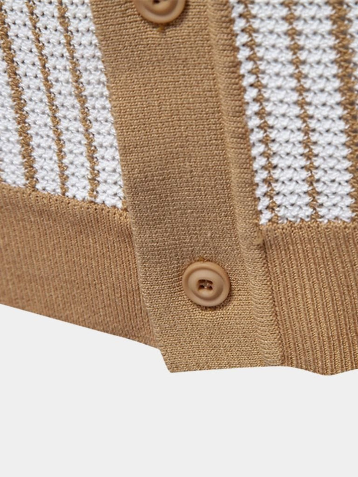 Maglia Polo a Righe da Uomo Stile Classico e Comfort