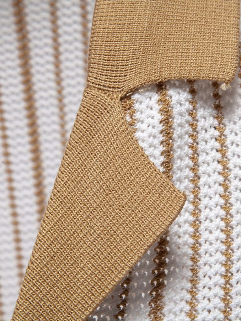 Maglia Polo a Righe da Uomo Stile Classico e Comfort