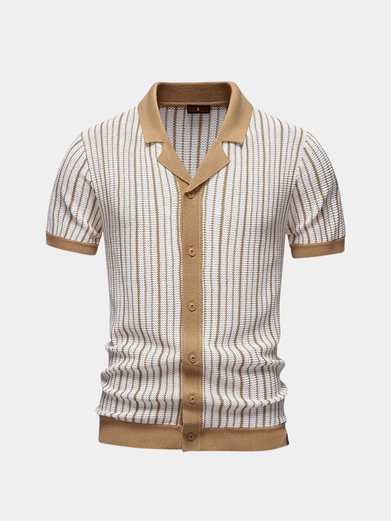 Maglia Polo a Righe da Uomo Stile Classico e Comfort