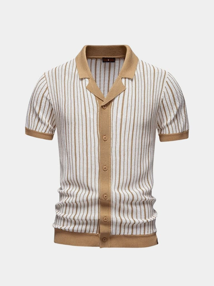 Maglia Polo a Righe da Uomo Stile Classico e Comfort