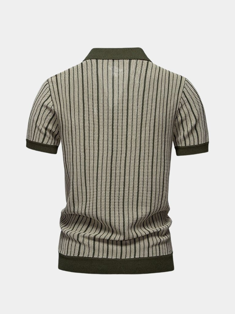Maglia Polo a Righe da Uomo Stile Classico e Comfort