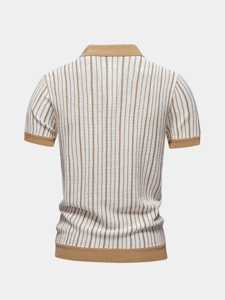 Maglia Polo a Righe da Uomo Stile Classico e Comfort