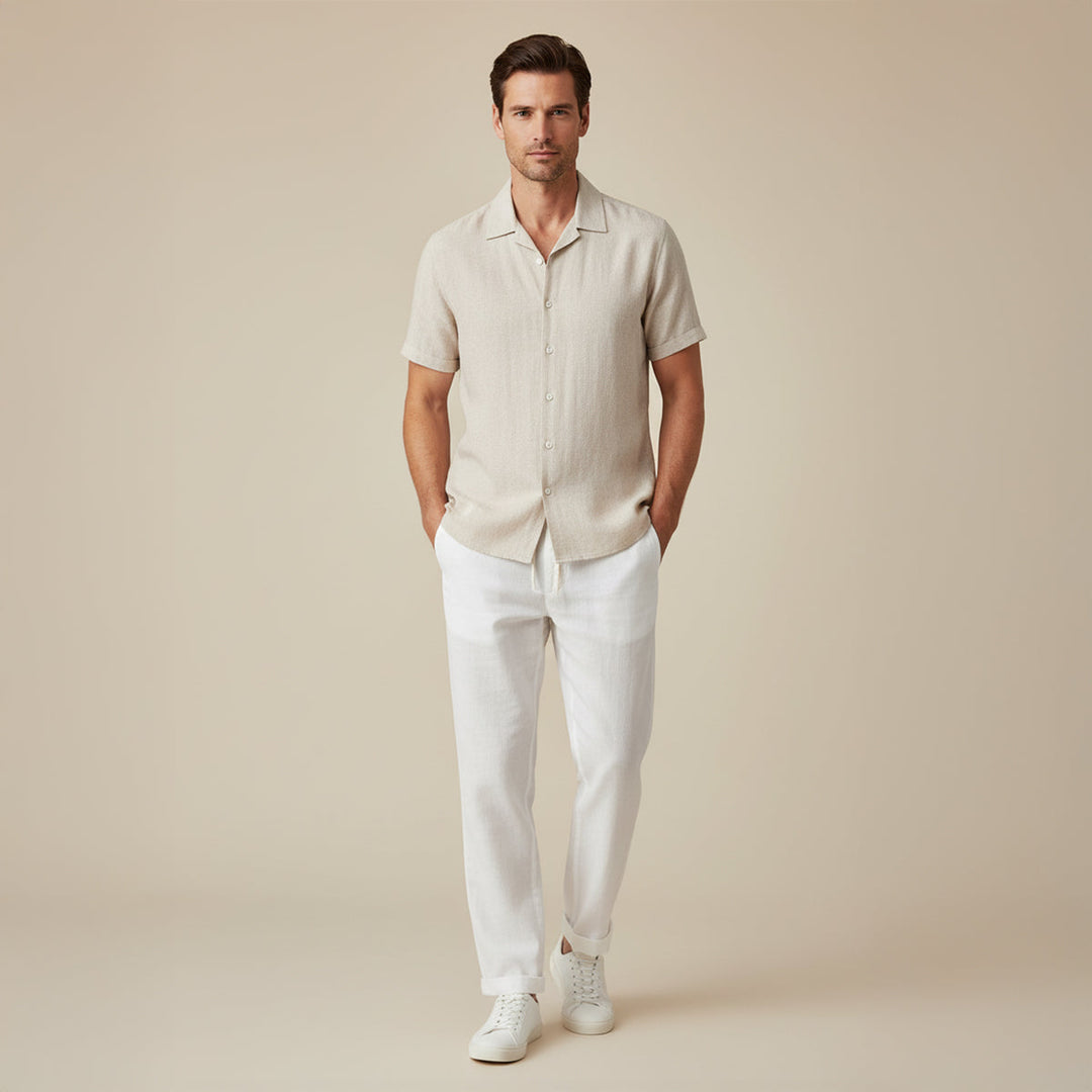 Classico Set Estivo Uomo Amalfi Lino Pantaloni