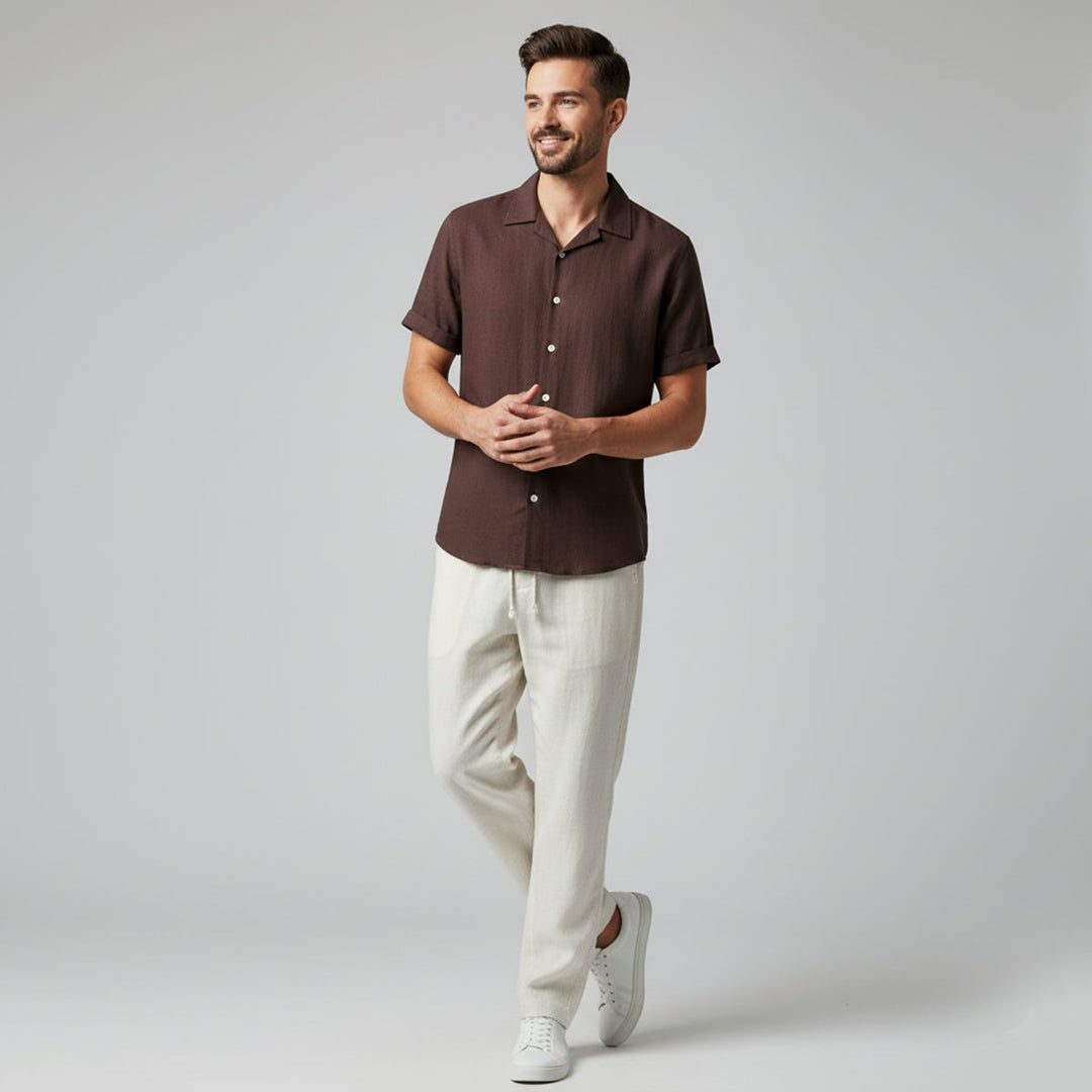 Classico Set Estivo Uomo Amalfi Lino Pantaloni