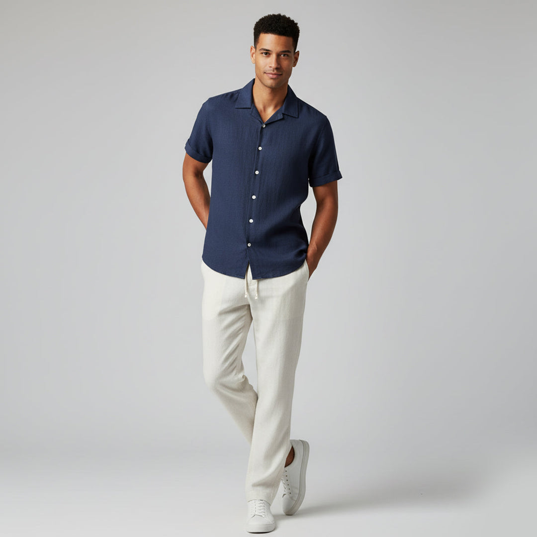 Classico Set Estivo Uomo Amalfi Lino Pantaloni