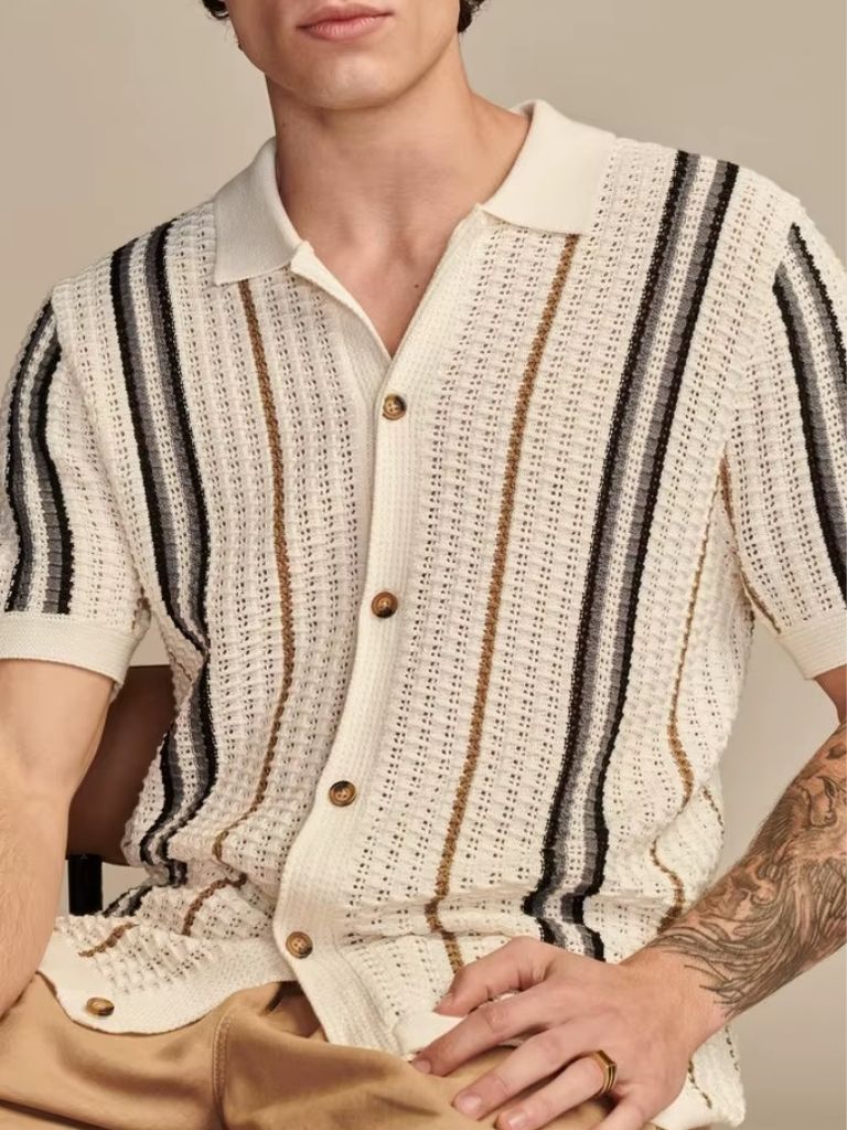 Polo Uomo Sunset Groove Vestibilità Sartoriale Premium