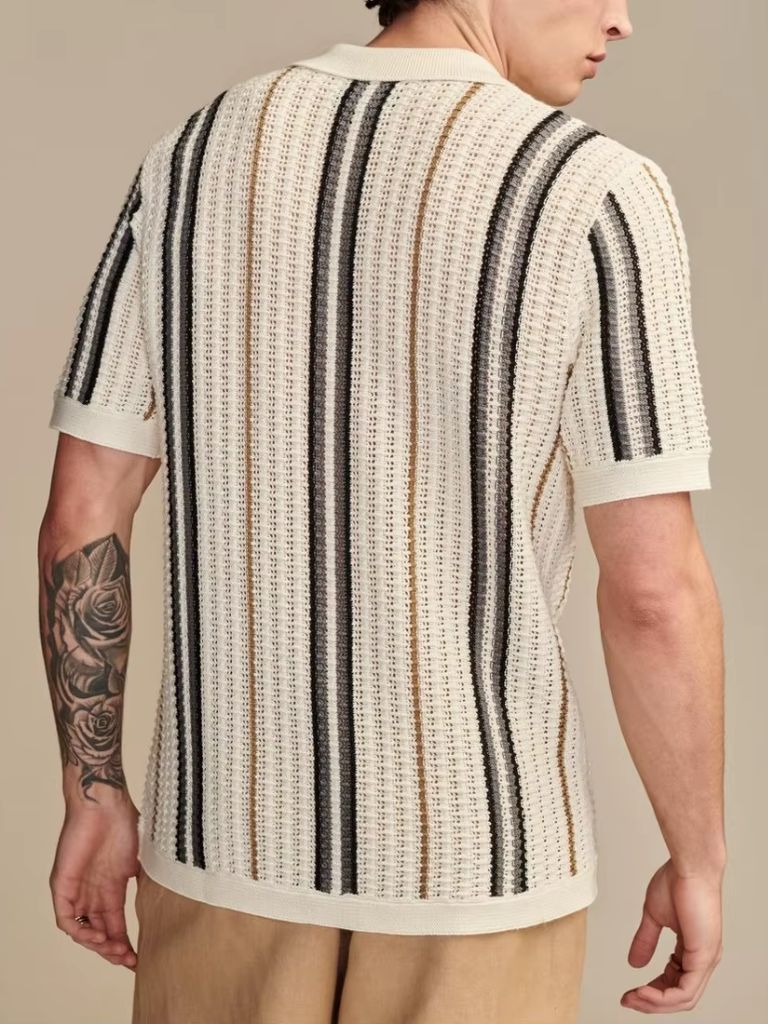 Polo Uomo Sunset Groove Vestibilità Sartoriale Premium