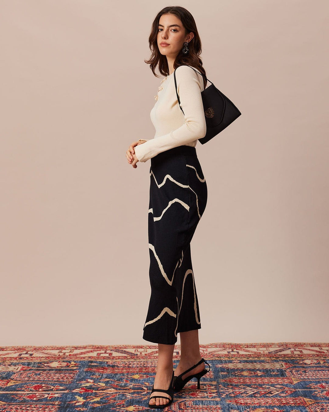 T shirt elegante donna maglia costine