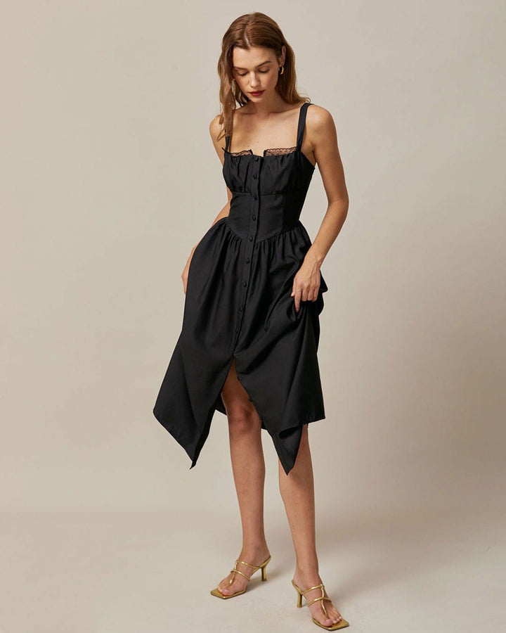 Abito midi donna elegante nero