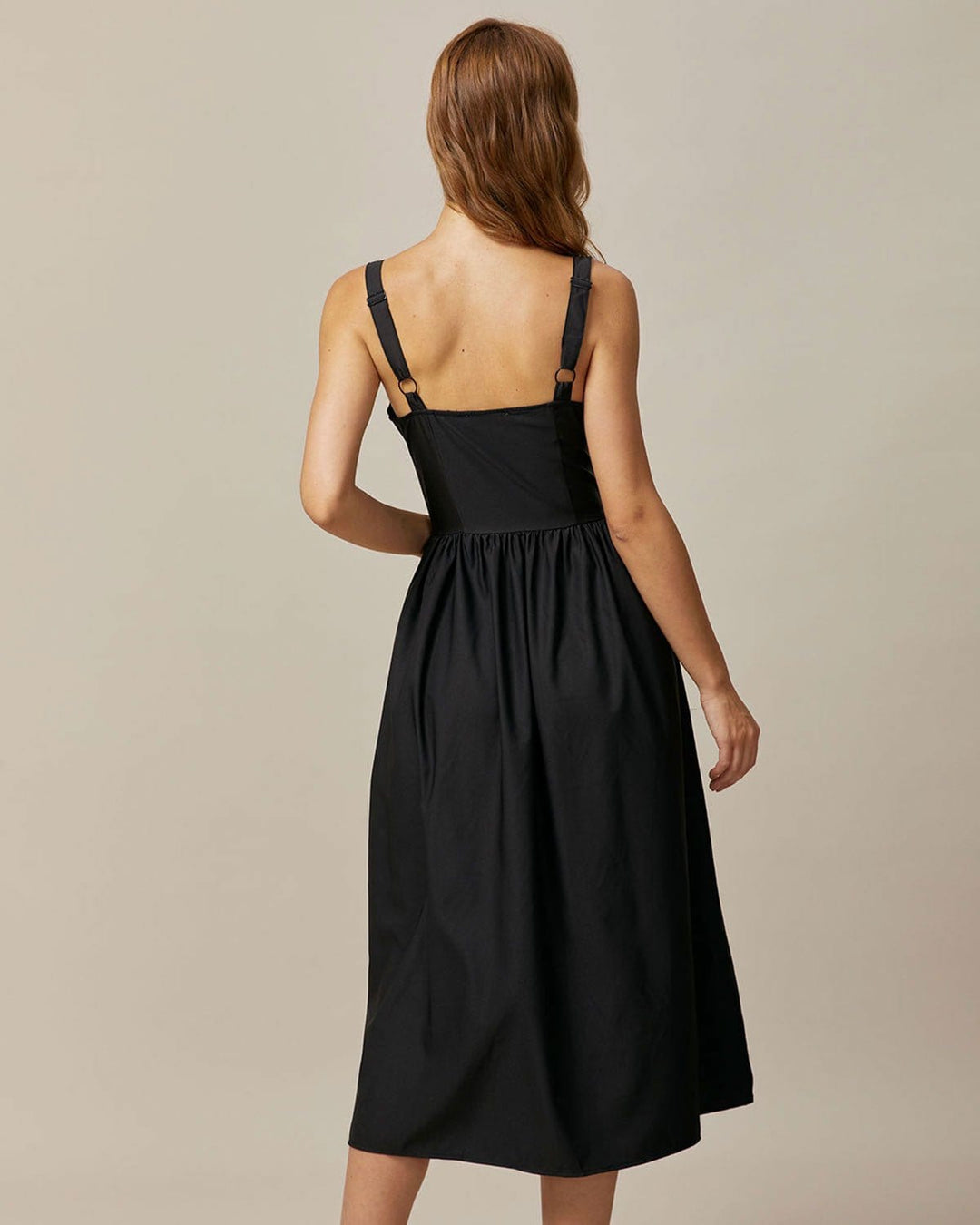 Abito midi donna elegante nero