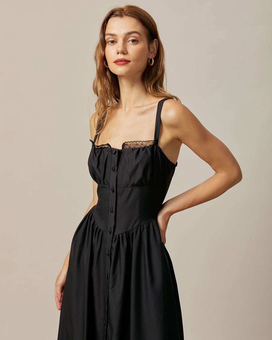 Abito midi donna elegante nero