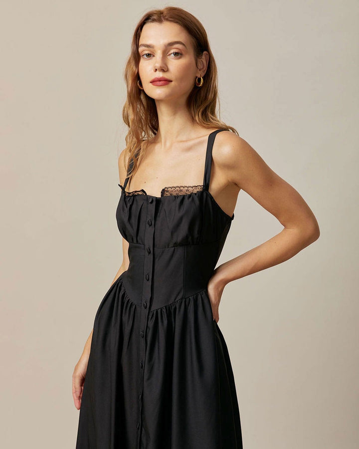 Abito midi donna elegante nero