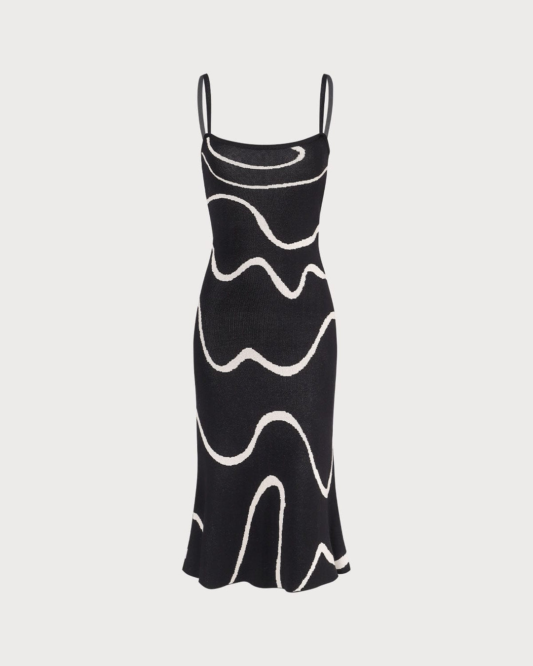 Abito estivo midi in maglia con orlo a sirena The Black Wave