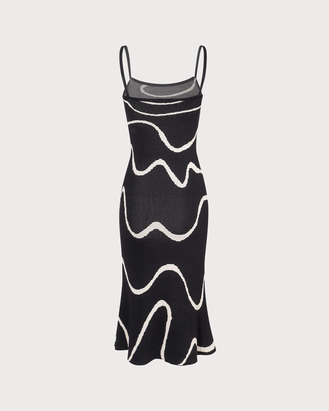 Abito estivo midi in maglia con orlo a sirena The Black Wave