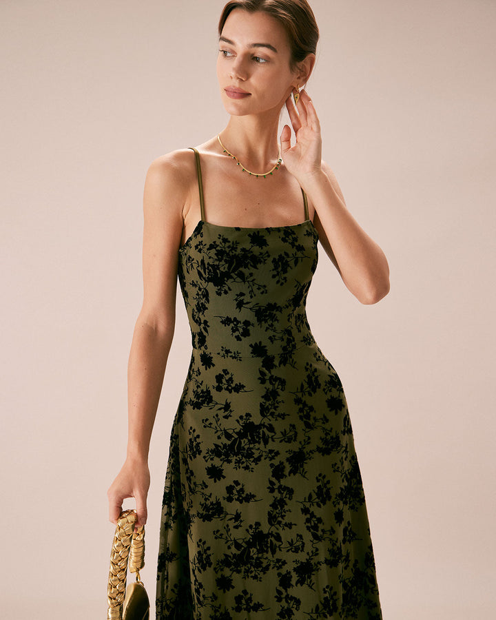 Elegante Abito Mini Floreale Scollo a V Linea A