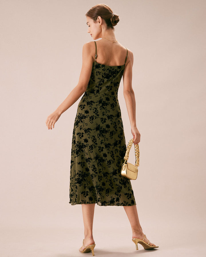 Elegante Abito Mini Floreale Scollo a V Linea A