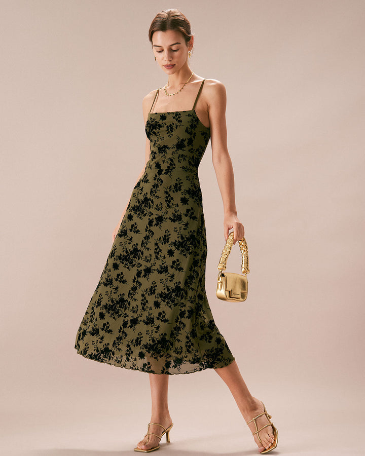 Elegante Abito Mini Floreale Scollo a V Linea A
