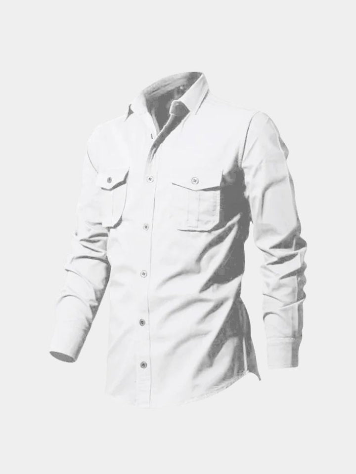 Classica Camicia Vintage Manica Lunga Uomo