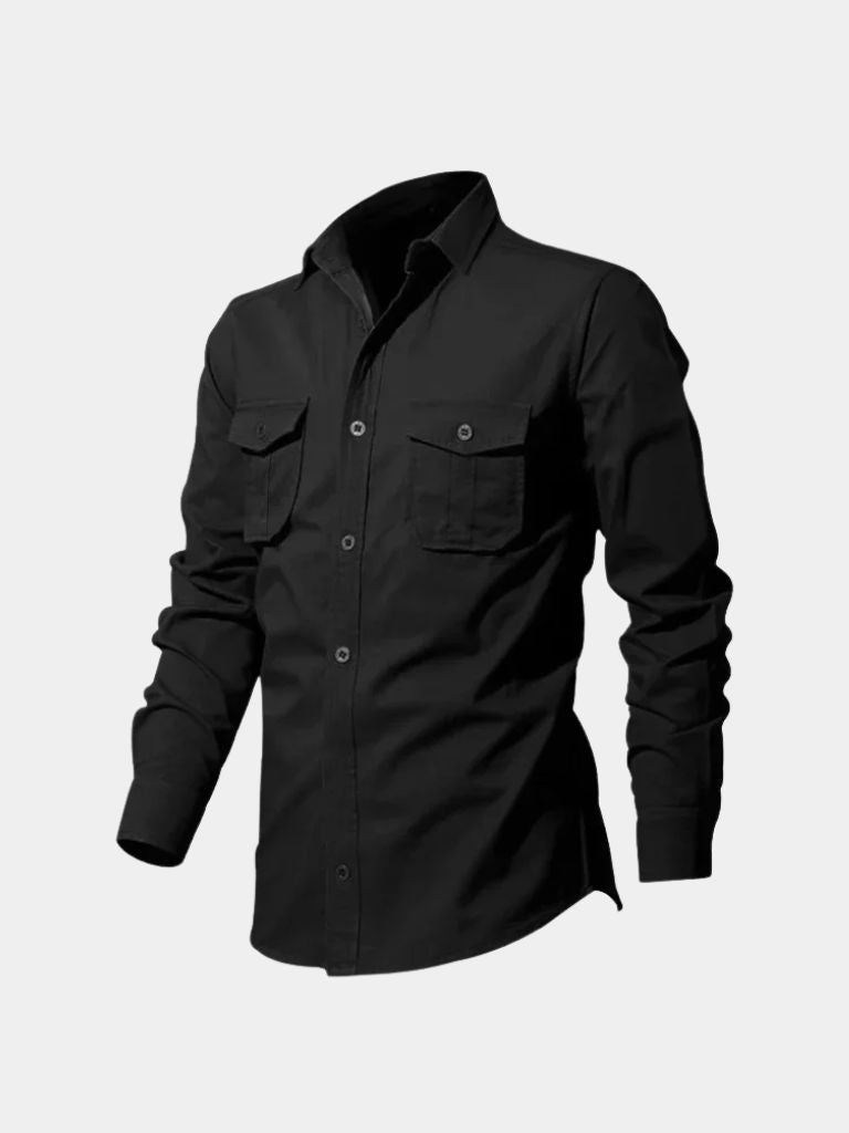 Classica Camicia Vintage Manica Lunga Uomo