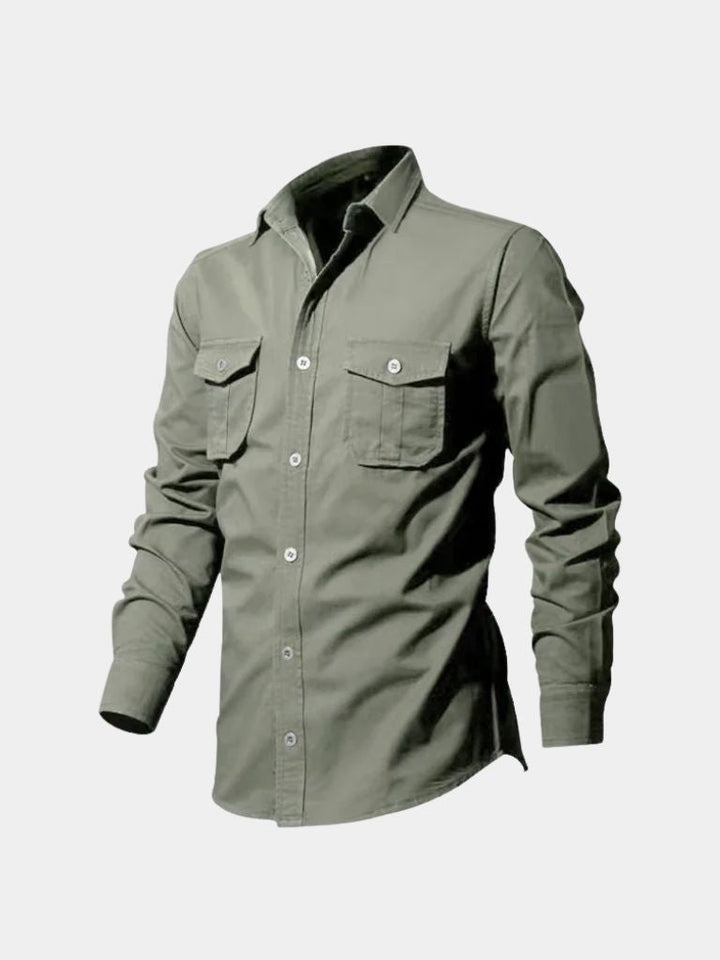 Classica Camicia Vintage Manica Lunga Uomo