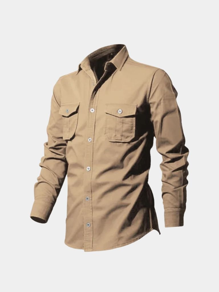 Classica Camicia Vintage Manica Lunga Uomo