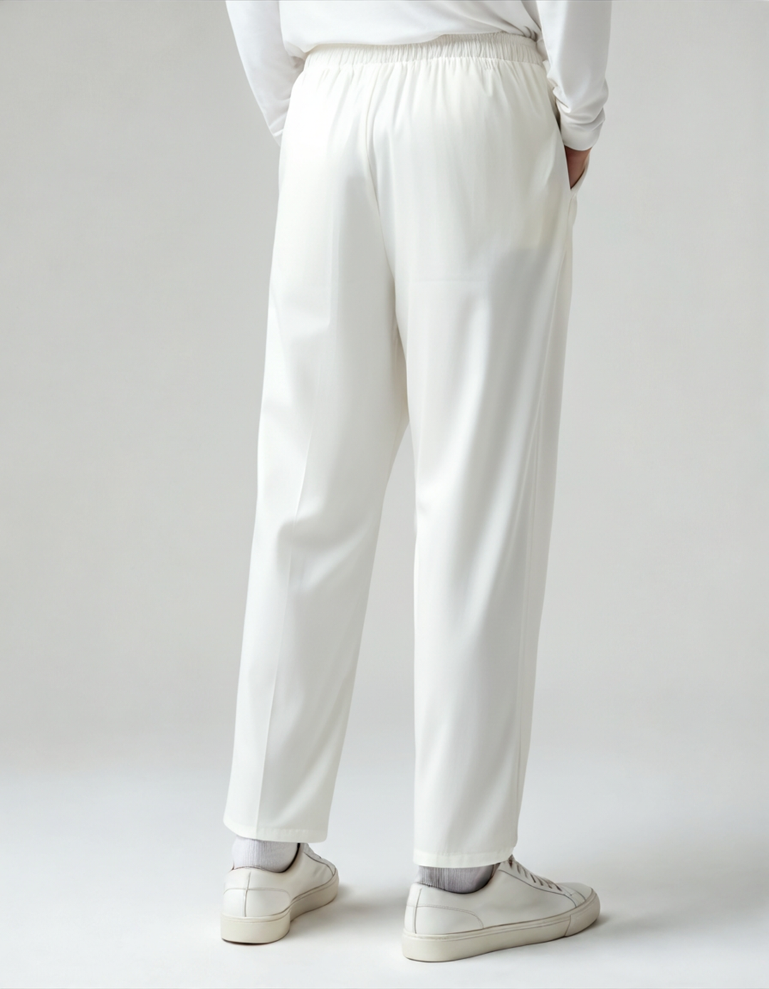 Pantalone in Lino Uomo Vita Elastica Taglio Ampio