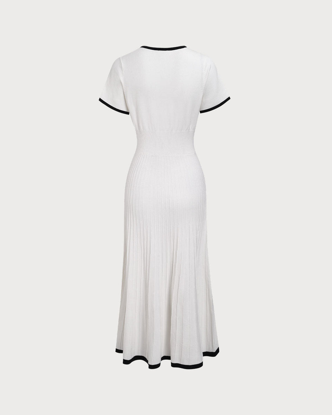 Abito midi donna maglione bicolore A-line