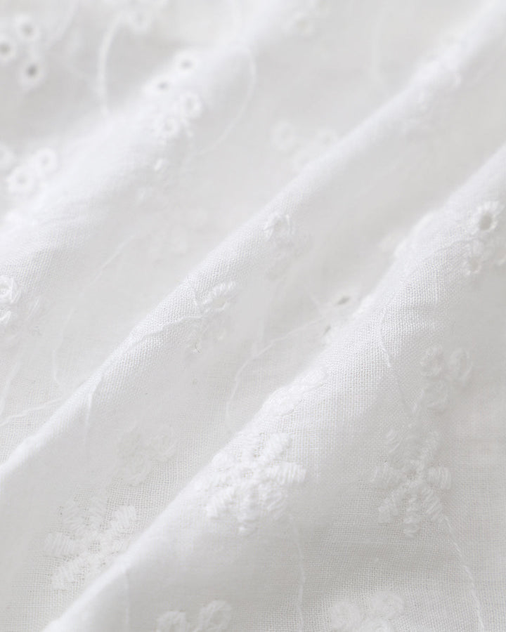 T shirt florale donna cotone bianco