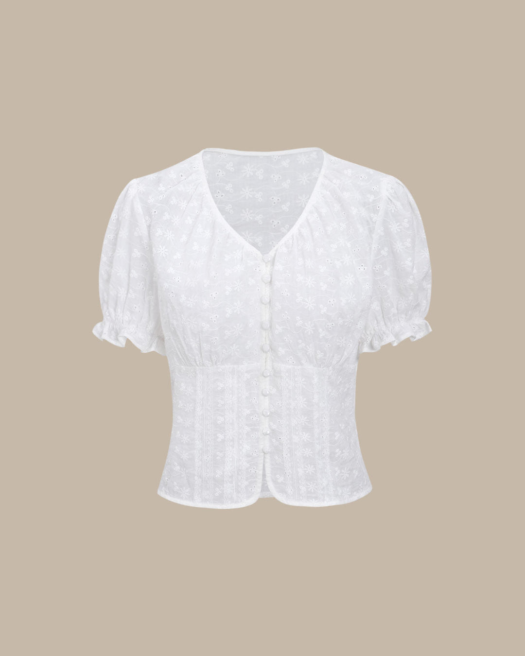 T shirt florale donna cotone bianco