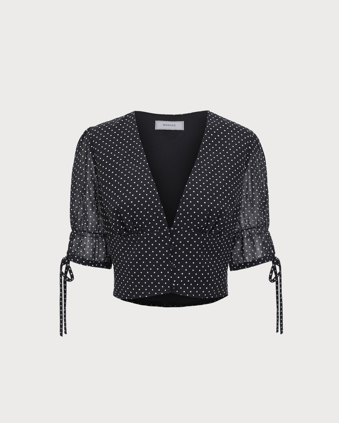 T shirt elegante donna pois neri