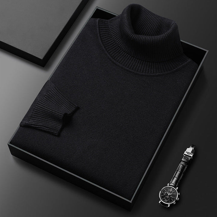 Maglione Dolcevita Invernale Morbido con Dettagli Sartoriali